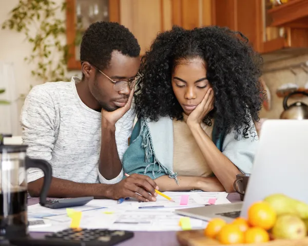 Two young people at the table