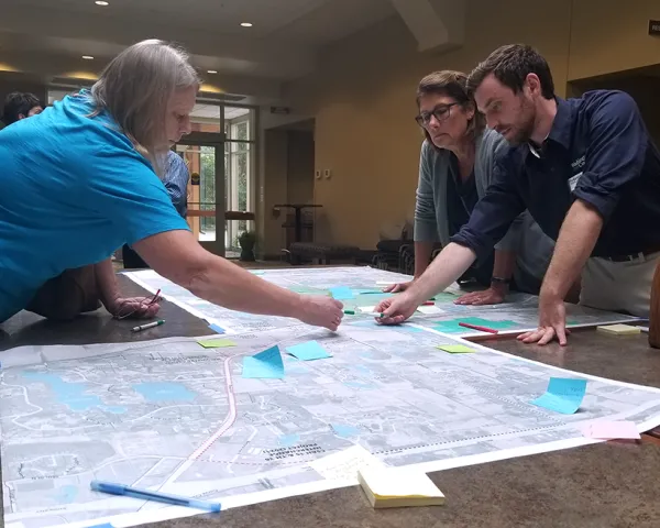 Washington County Parks planners look at maps