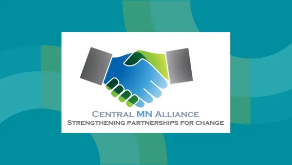 Central MN Alliance logo: Two hands in a handshake